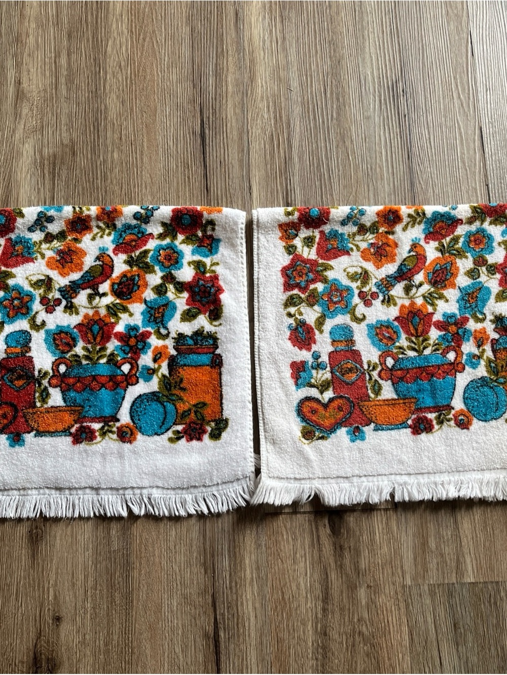 Vintage Cannon 100% Cotton Terry Cloth Kitchen Towels Made In USA 60s 70s Era